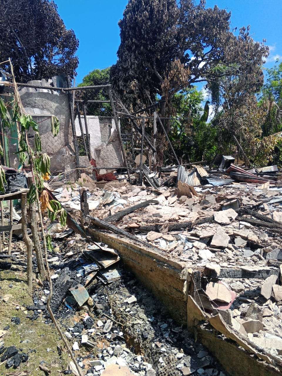 Diduga Korsleting Listrik, Rumah Warga Tubang Jaya Terbakar